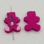 Conta de madeira com a forma de um urso malva N°01-03.