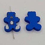 Conta de madeira em forma de urso azul N°01-08.