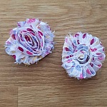 Flor de tecido desfiado n.º 03