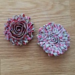 Flor de tecido desfiado n.º 07