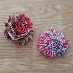 Flor de tecido desfiado n.º 12