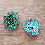 Flor de tecido desfiado n.º 15