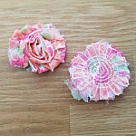 Flor de tecido desfiado n.º 17