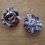 Flor de tecido desfiado n.º 37