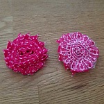 Flor de tecido desfiado n.º 46