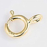 Fecho de mola redondo em prata 925 N°03