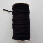 Elástico poliéster nylon plano 4 mm preto x 100 metros