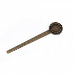 3 marcadores de livros régua cabochão 20 mm N°01 Bronze