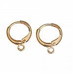 Suporte para brincos Dormeuse N°23 banhado a ouro 14k
