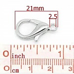 1 Fecho de mosquetão 21 x 12 mm Prata C