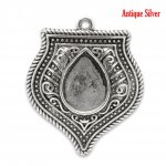 Suporte para gotas de cabochão N°01 Prata envelhecida
