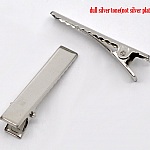 Lot de 50 épingles cheveux pinces barrettes Crocodiles - Couleur Argent 40 mm x 8 mm