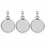 Suporte para cabochão redondo 18 mm Aço inoxidável N°04