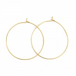 Suporte para brincos crioulo em aço inoxidável dourado N°03-30 mm x 5 pares