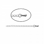 Extensão de corrente para colar em aço inoxidável 6 cm N°01