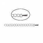 Extensão de corrente para colar em aço inoxidável 6 cm N°02