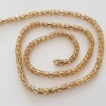Corrente tubo de rede 6 mm Ouro