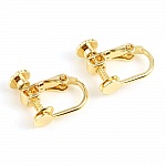 Suporte para brincos Clipe ajustável Ouro 18k N°06 x 1 par ouro