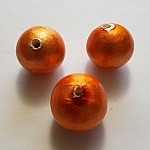 Conta redonda Papier Maché GT 24mm Laranja