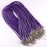 10 Colares imitação de couro diâmetro 1,5 mm 40 cm AF-02-4 