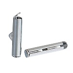 2 fechos de tubo de cobre, prata mate, 20x6mm-845 