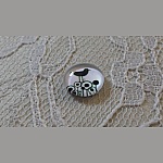 cabochão de vidro redondo 10mm aves 018 