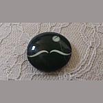 cabochão de vidro redondo 25mm bigode 039 