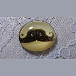 cabochão de vidro redondo 25mm bigode 032 