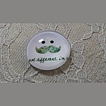 cabochão de vidro redondo 25mm bigode 028 