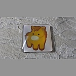 cabochão quadrado de vidro 30mm 011 