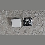 cabochão de vidro quadrado 25mm 044 