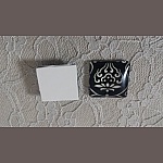 cabochão quadrado de vidro 25mm 043 