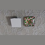 cabochão quadrado de vidro 25mm 040 