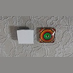 cabochão quadrado de vidro 25mm 022 