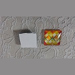 cabochão quadrado de vidro 25mm 014 