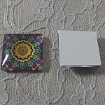 cabochão de vidro quadrado 25mm 012 