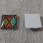 cabochão quadrado de vidro 25mm 011 