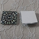 Cabochão de vidro quadrado 25mm 010 