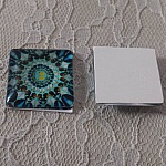 cabochão de vidro quadrado 25mm 009 