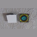 Cabochão de vidro quadrado 25mm 008 