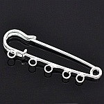 Suporte para alfinetes Nurse Pin Silver 5 anéis 50x15 mm N°001-par1 