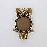 2 suportes de cabochão de bronze de 25 mm, pingentes de cabochão 116AB 