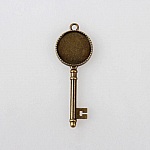 2 suportes de cabochão de bronze de 20 mm, pingentes de cabochão 132AB 