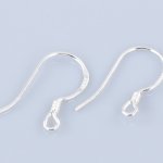Suporte para brincos de gancho em prata 925 N°08 x 1 par