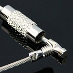 1 colar de fio rígido com cabo marinho fecho de rosca verde N°01