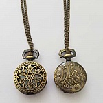 Relógio Fleur 01 Bronze Antigo Gousset com corrente