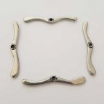 Barra para fecho de metal prateado N°02