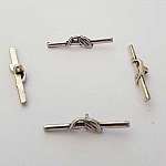 Barra para fecho de metal prateado N°15