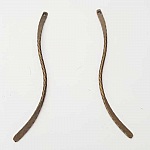 Barra de metal curvada Haste Prata 1 anel N°02 Bronze