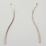 Barra de metal curvada Prata 1 anel N°03 Prata